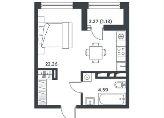 Квартира на продажу студия, 27.5 м2, поселок Отрадное, Лесная улица, к27