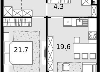 Продаю 1-комнатную квартиру, 55.6 м2, Москва, Отрадная улица, 4А, метро Отрадное