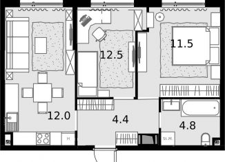 2-ком. квартира на продажу, 52.7 м2, Москва, Отрадная улица, 4А