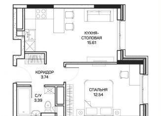 Продам однокомнатную квартиру, 35.2 м2, Москва, улица Корнейчука, 27с7, район Бибирево