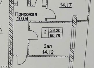 Продажа двухкомнатной квартиры, 60.8 м2, Нальчик, улица Шогенова, 75А