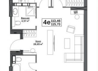 3-комнатная квартира на продажу, 115.7 м2, Пермь, Пушкарская улица, 142А