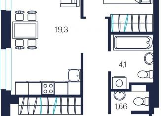 Продаю 2-комнатную квартиру, 58.5 м2, Тюмень, улица Мелиораторов, 6А, Центральный округ