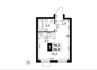 Продается квартира студия, 26.9 м2, поселение Мосрентген, жилой комплекс 1-й Ясеневский, 1