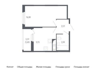 Продается однокомнатная квартира, 35.1 м2, Санкт-Петербург, муниципальный округ Константиновское, жилой комплекс Сандэй, 7.2