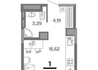 Продам квартиру студию, 23.1 м2, Рязанская область