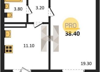 Продажа однокомнатной квартиры, 38.4 м2, село Ямное, улица Генерала Черткова, 2