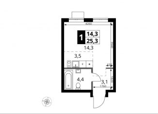 Продажа квартиры студии, 25.3 м2, поселение Мосрентген, жилой комплекс 1-й Ясеневский, 2