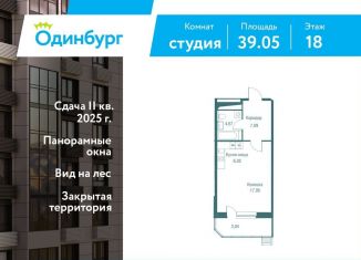 Продажа квартиры студии, 39.1 м2, Одинцово, ЖК Одинбург