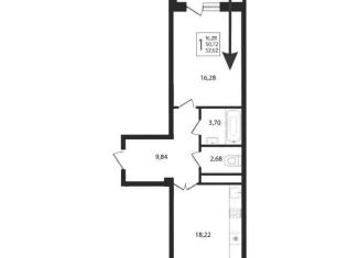 Продается 1-комнатная квартира, 52.6 м2, Краснодар, улица имени Дзержинского, 95, ЖК Аврора