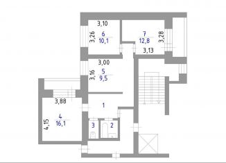 3-комнатная квартира на продажу, 68 м2, Томская область, Московский тракт, 62