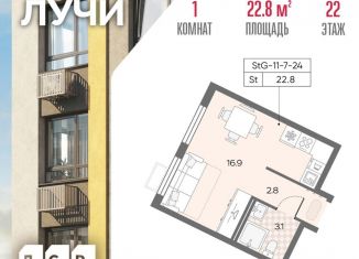 Продается квартира студия, 22.6 м2, Москва, ЗАО, Производственная улица, 17