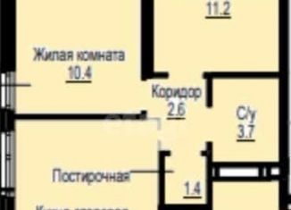 Сдам в аренду 2-комнатную квартиру, 58 м2, Тюмень, улица Эльвиры Федоровой, 1, Восточный округ