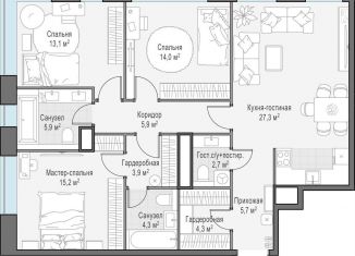 Продается трехкомнатная квартира, 102.1 м2, Москва, проспект Генерала Дорохова, 39к2А