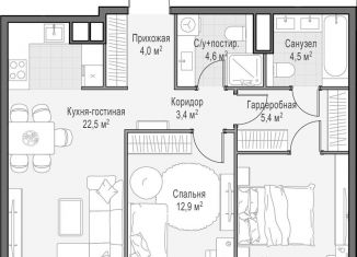 2-ком. квартира на продажу, 68.9 м2, Москва, ЗАО, проспект Генерала Дорохова, 39к2А