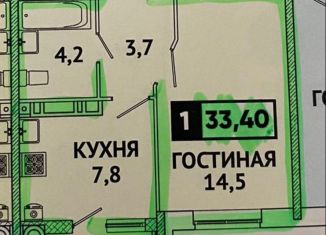 Продается однокомнатная квартира, 33.5 м2, Ставрополь, Промышленный район, улица Матрены Наздрачевой, 3/3к2