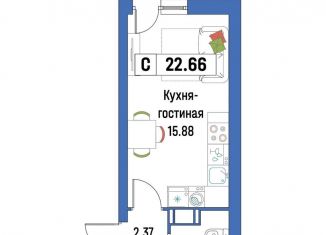 Квартира на продажу студия, 22.7 м2, Ленинградская область