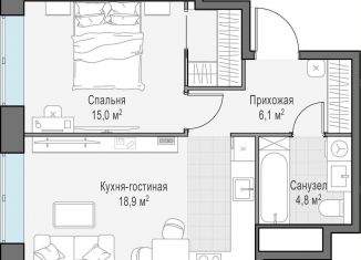 1-ком. квартира на продажу, 44.8 м2, Москва, проспект Генерала Дорохова, 39к2А, метро Минская