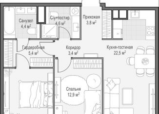 Продажа 2-комнатной квартиры, 68.9 м2, Москва, метро Минская, проспект Генерала Дорохова, 39к2А