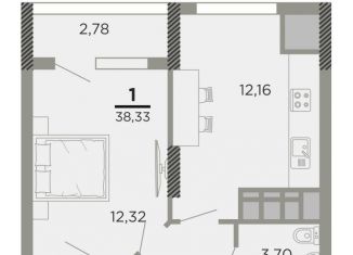 Продам однокомнатную квартиру, 38.3 м2, Рязань, Совхозная улица, 6, ЖК Мартовский