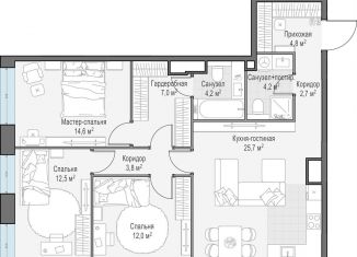 Продается 3-ком. квартира, 92 м2, Москва, метро Ломоносовский проспект, проспект Генерала Дорохова, 39к2А