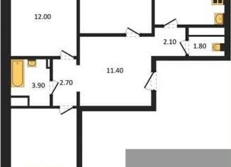 Продам трехкомнатную квартиру, 80.5 м2, Воронеж, улица Шишкова, 140Б/6