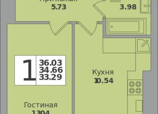 Продается 1-комнатная квартира, 36 м2, Калининградская область