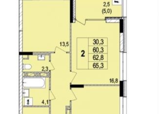 Продается 2-ком. квартира, 62.8 м2, Ярославль, Заволжский район, проспект Машиностроителей, 11