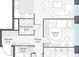 Продается двухкомнатная квартира, 92.2 м2, Москва, проспект Генерала Дорохова, 39к2А