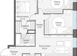 Трехкомнатная квартира на продажу, 92.2 м2, Москва, метро Минская, проспект Генерала Дорохова, 39к2А