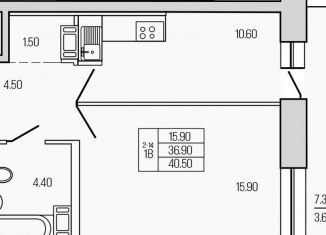 Продаю 1-комнатную квартиру, 40.5 м2, городской посёлок Кузьмоловский