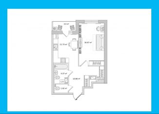 Продается 1-комнатная квартира, 48.9 м2, Санкт-Петербург, метро Выборгская