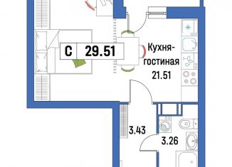 Продажа квартиры студии, 29.5 м2, Ленинградская область