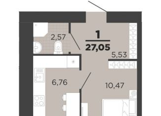 Продаю 1-ком. квартиру, 27.1 м2, Рязань