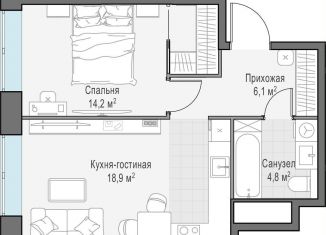 Продаю однокомнатную квартиру, 43.5 м2, Москва, район Раменки, проспект Генерала Дорохова, 39к2А