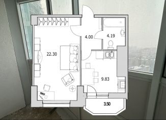 Продаю однокомнатную квартиру, 43.2 м2, Санкт-Петербург, метро Проспект Просвещения, улица Кустодиева, 7к1