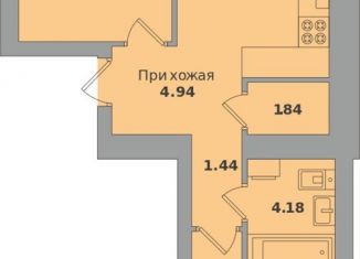 2-ком. квартира на продажу, 55.5 м2, Калининградская область