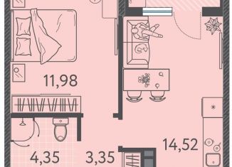 Продажа 1-ком. квартиры, 36.1 м2, Краснодар, Прикубанский округ