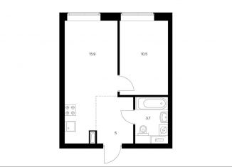 Продаю 1-комнатную квартиру, 35.1 м2, Москва, жилой комплекс Полар, 1.5