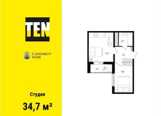 Продается квартира студия, 34.7 м2, Ростов-на-Дону, Советский район