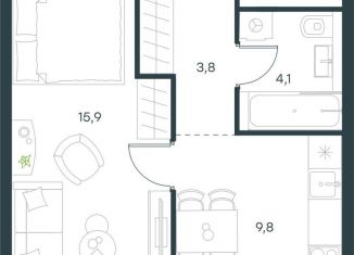 Продается 1-комнатная квартира, 33.6 м2, Москва, Нагатинская набережная, 10А, метро Коломенская