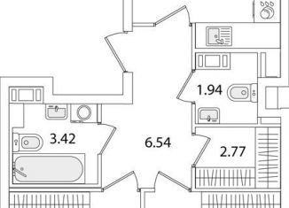 Продается двухкомнатная квартира, 57.8 м2, Санкт-Петербург, улица Тамбасова, 5Н