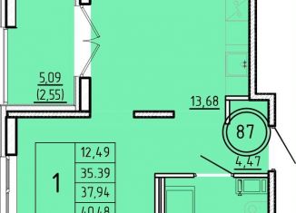 1-комнатная квартира на продажу, 35.4 м2, Санкт-Петербург