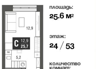 Продаю квартиру студию, 25.3 м2, Москва, СВАО, проезд Серебрякова, 11-13к1