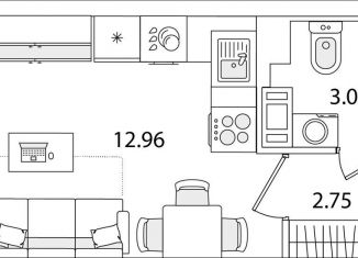 Продается квартира студия, 20 м2, Санкт-Петербург, метро Проспект Ветеранов, улица Тамбасова, 5Н