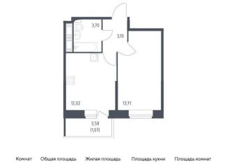 Продажа 1-комнатной квартиры, 33.6 м2, Колпино, жилой комплекс Новое Колпино, к39