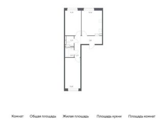 Продам 2-ком. квартиру, 60.9 м2, Санкт-Петербург, метро Рыбацкое