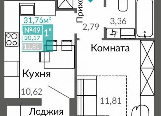 Однокомнатная квартира на продажу, 30.2 м2, Крым