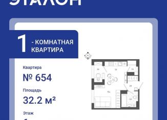 1-комнатная квартира на продажу, 32.2 м2, Санкт-Петербург, Адмиралтейский район, Измайловский бульвар, 11