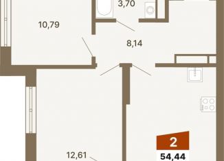 Продается 2-комнатная квартира, 54.4 м2, Екатеринбург, Верх-Исетский район